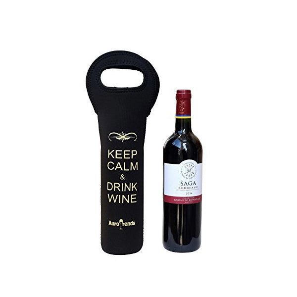 Hand Held Neoprene Wine bottle Holder