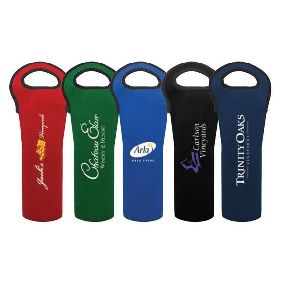 Hand Held Neoprene Wine bottle Holder