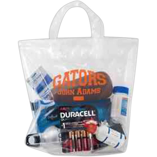 Crystal Clear Soft Loop Shopper Bag - Flexo Ink