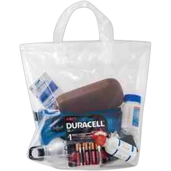 Crystal Clear Soft Loop Shopper Bag - Flexo Ink