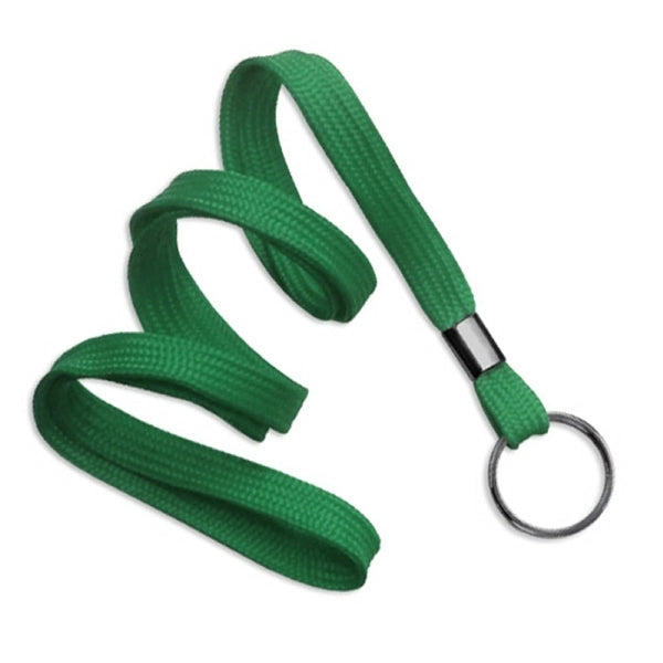 3/8" Blank Non-Breakaway Polyester Lanyard with Split Ring
