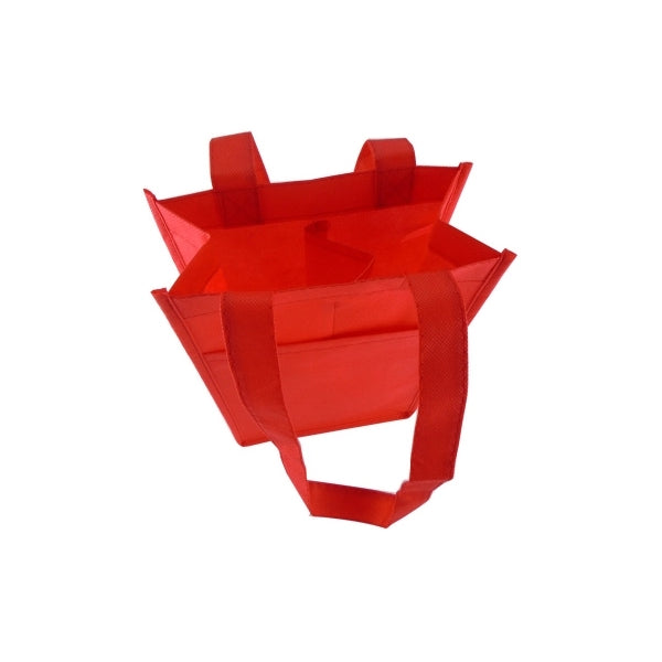 Printed Logo Non-woven Two Packed Bottles Wine Tote Bag
