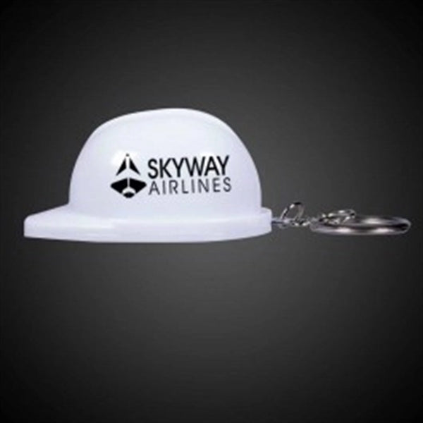Plastic Construction Hat Bottle Opener Key Chain
