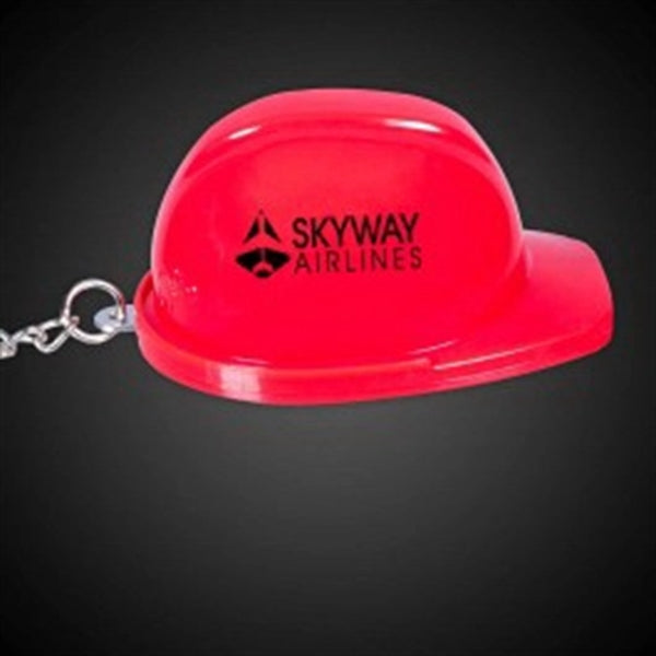Plastic Construction Hat Bottle Opener Key Chain