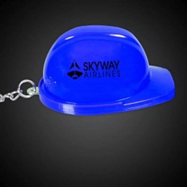 Plastic Construction Hat Bottle Opener Key Chain