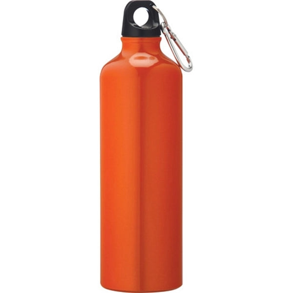 Pacific Aluminum Sports Water Bottle 26Oz with Carabiner