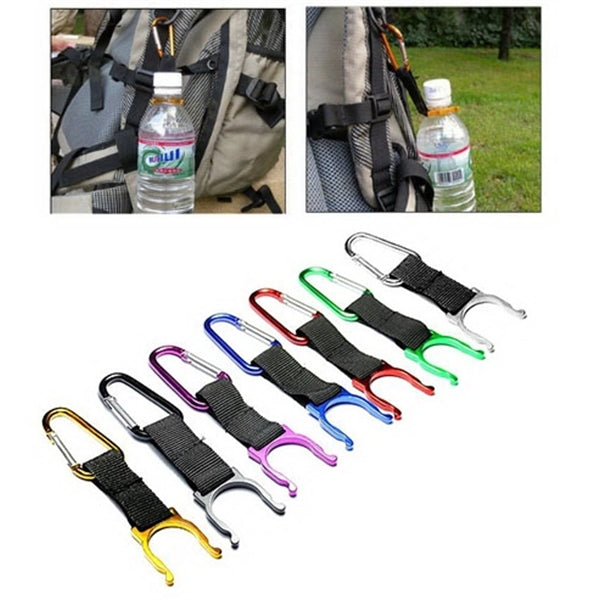 Aluminum Camping Carabiner Water Bottle Buckle Hook Holder