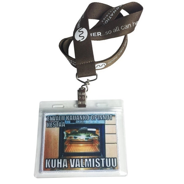 1" Lanyards w/ Badge Holder Combo Clear Vinyl