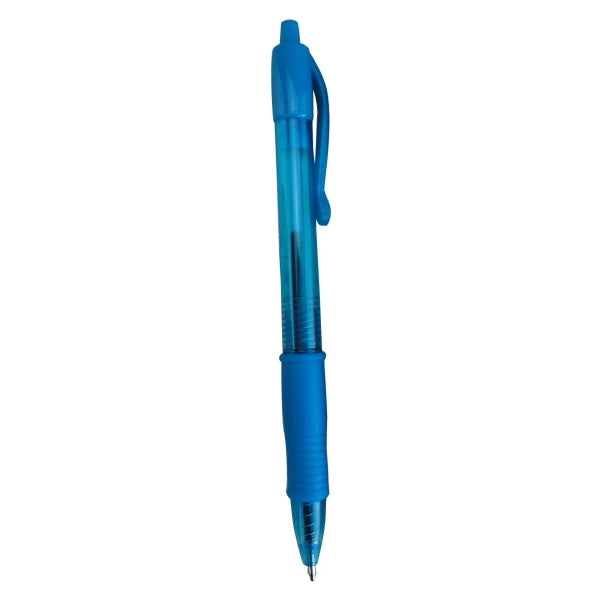 Plastic Ballpoint Pen With Rubber Grip