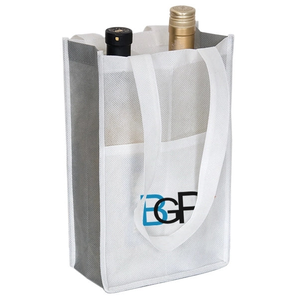 Custom Non Woven 2 Packed Bottles Wine Tote Bag