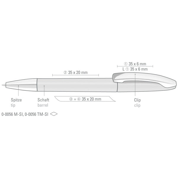 ICON Transparent M-SI Twist-Action Pen