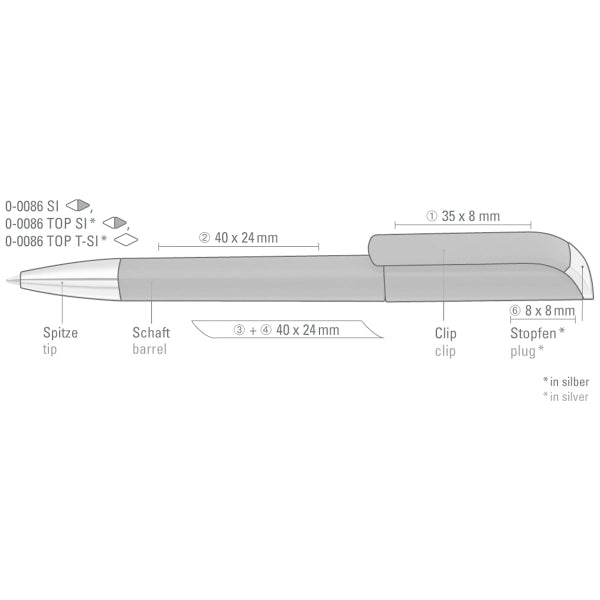 EFFECT TOP Transparent SI Twist-Action Pen