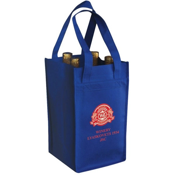 Non Woven 4 Bottle Wine Bag