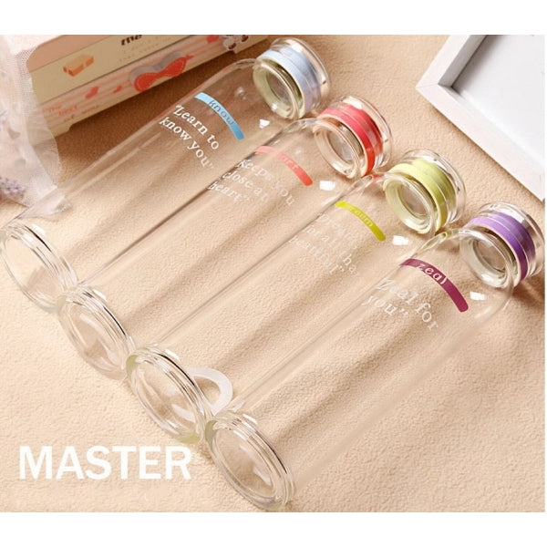 250ml Borosilicate Hyaline Sports Clear Glass Bottle