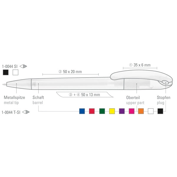 SPOT Transparent SI Plunger-Action Pen