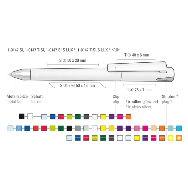 CRYSTAL Transparent SI Twist-Action Pen
