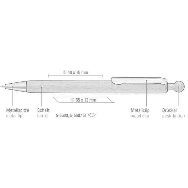 WOODY Retractable Ballpoint Pen