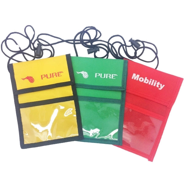 Neck Wallet w/ Flap Top, Adjustable Rope and Pen Holder