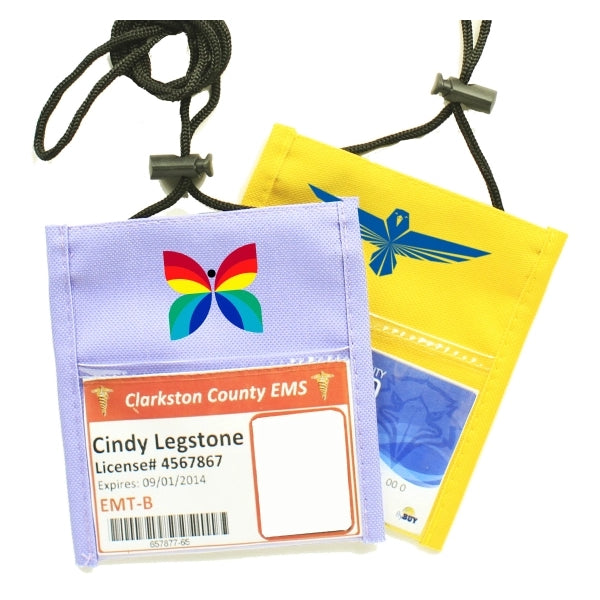 Popular Non-Woven Convention Neck Wallet w/ Rope Lanyard