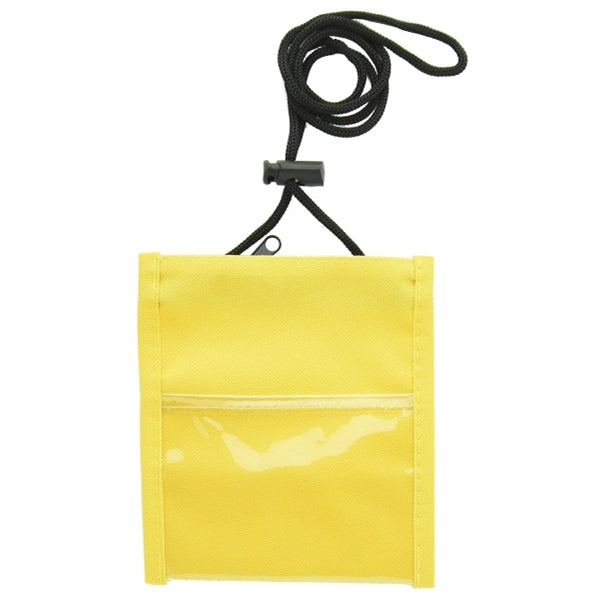 Popular Non-Woven Convention Neck Wallet w/ Rope Lanyard