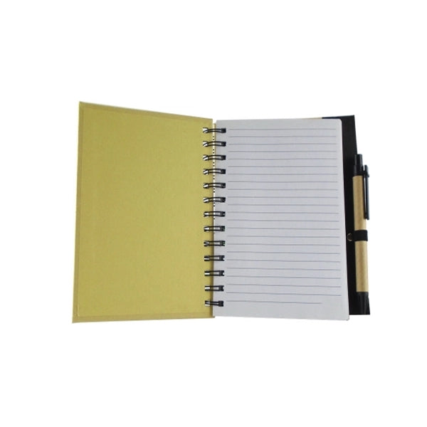 Recycled Kraft Paper Spiral Notebook With Pen