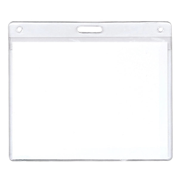 4" x 3" Standard Value Vinyl Name Badge Holder, Slot