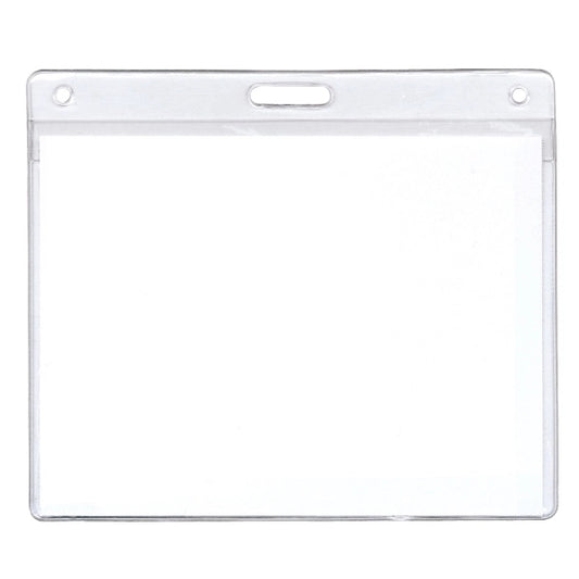 4" x 3" Standard Value Vinyl Name Badge Holder, Slot