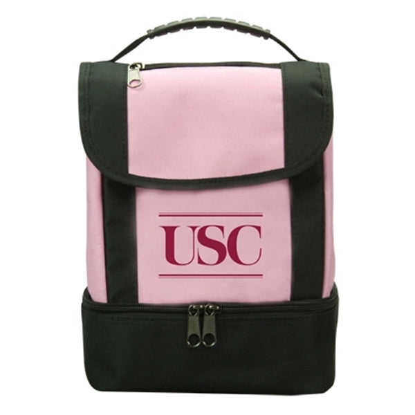 The dual compartment lunch cooler bag