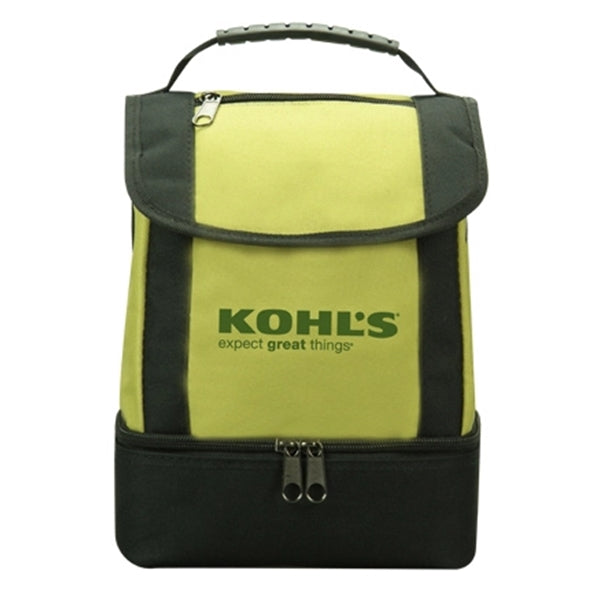 The dual compartment lunch cooler bag