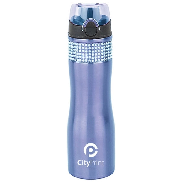 24oz. Gem Bling Stainless Steel Water Bottle