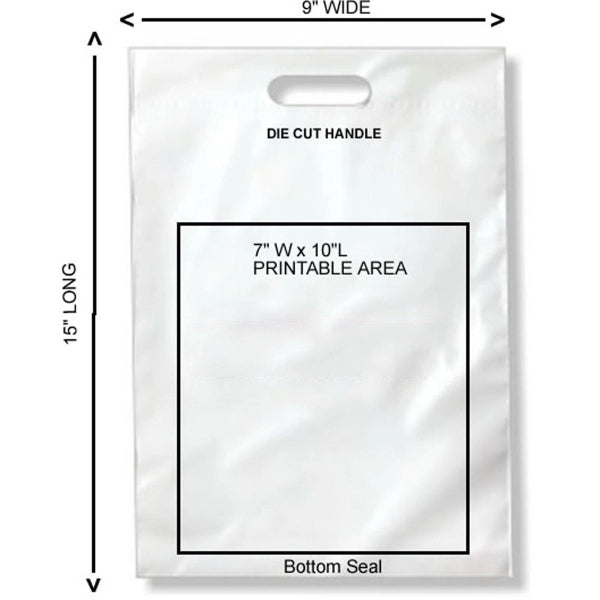 Recyclable Plastic Bag - 9" W x 15" L