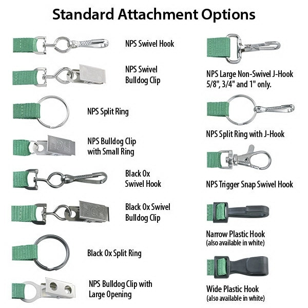 1" 2Tone Custom Silkscreen Lanyard with Breakaway