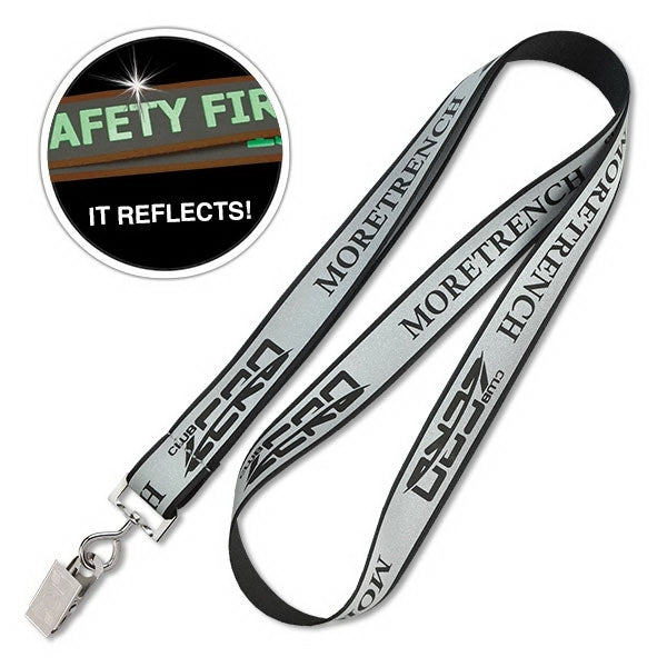 3/4" Safety Reflective Custom Silkscreen Lanyards