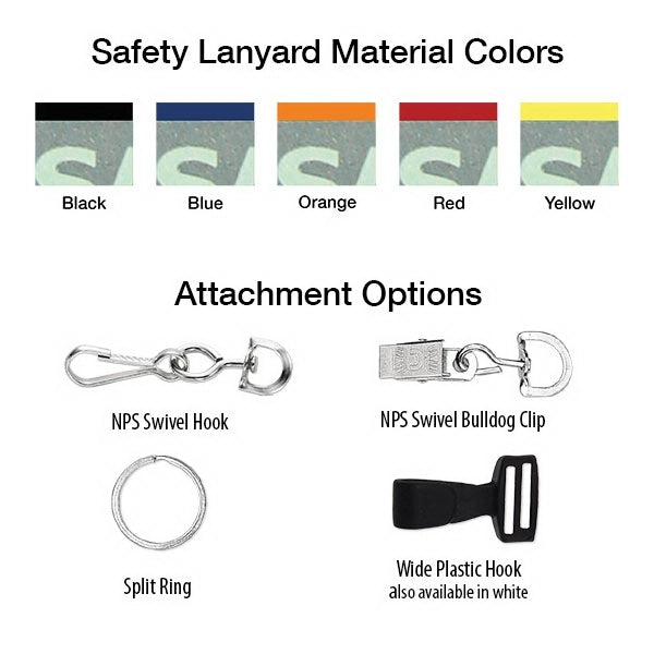 3/4" Safety Reflective Custom Silkscreen Lanyards