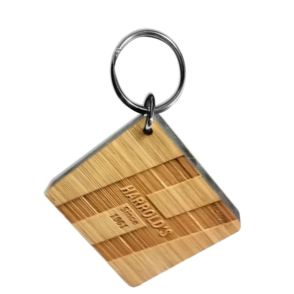 Laser Etched Bamboo Keychain