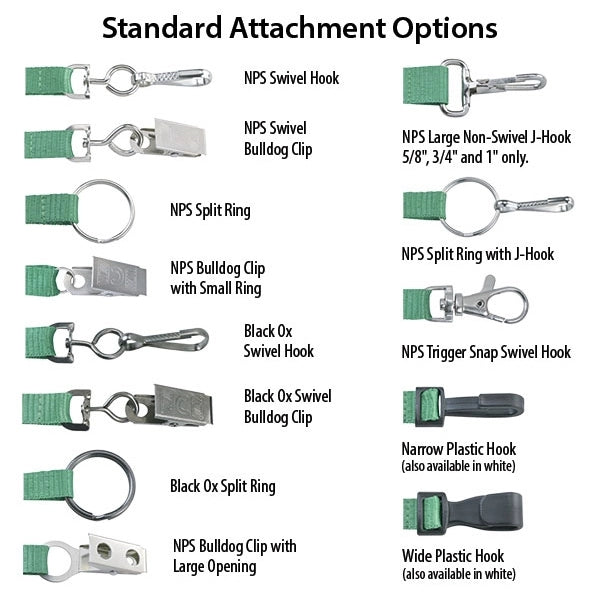1" 2Tone Custom Woven Polyester Lanyards with Breakaway