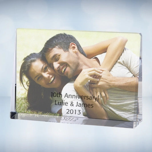 Color Photo Imprinted Horizontal Rectangle Plaque - Medium