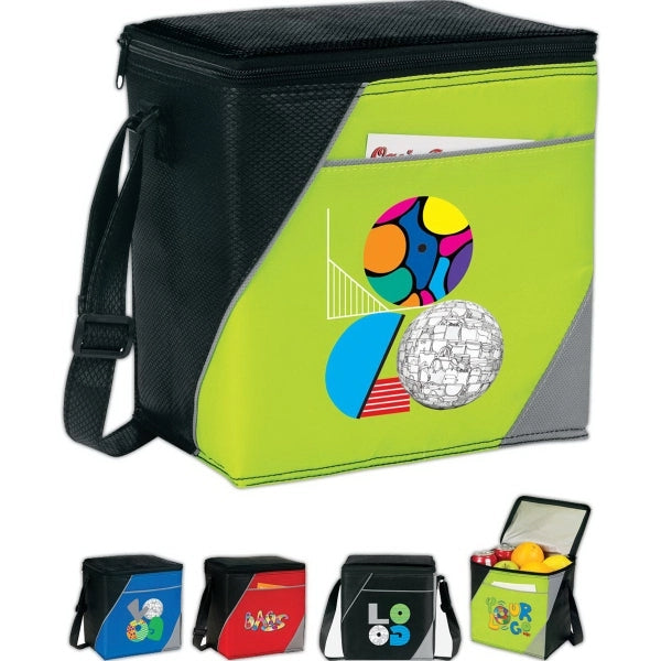 8 Pack Color Block Cooler Bag with Shoulder Strap