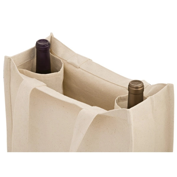 Heavyweight Cotton Wine & Grocery Tote - 14oz - Screen Print