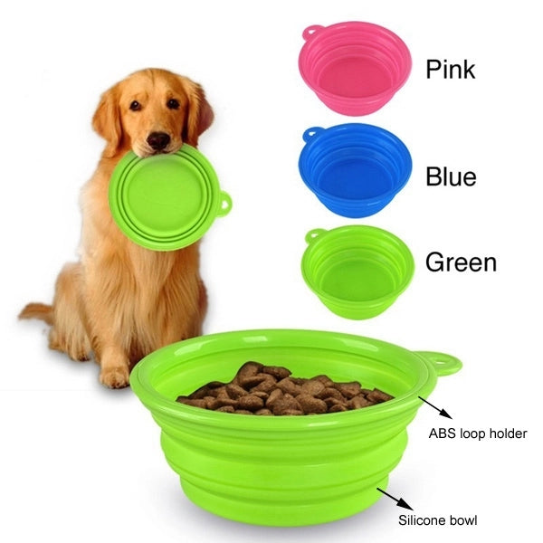 Imprinted Collapsible Silicone Pet Bowls