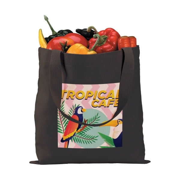 Econo Black 12oz Cotton Canvas Tote Bag