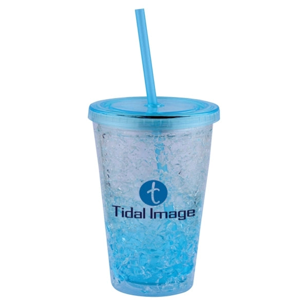 Crackle 14 oz. Double Wall BPA Free Gel Insulated Tumbler