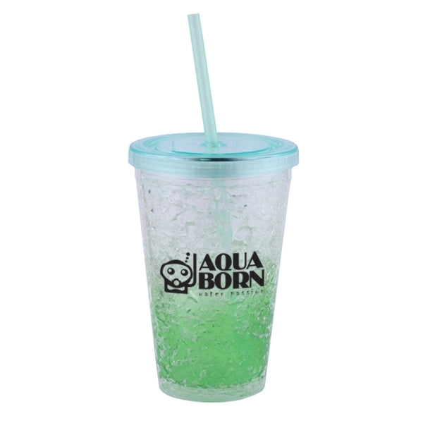 Crackle 14 oz. Double Wall BPA Free Gel Insulated Tumbler