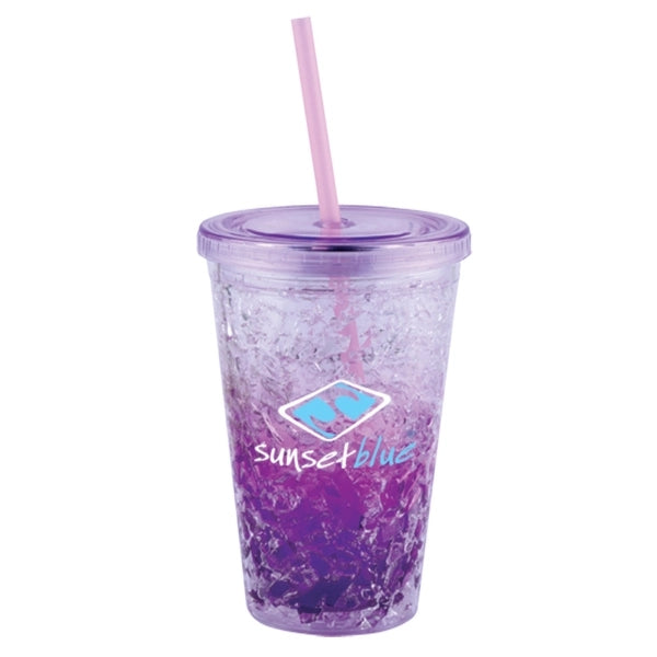 Crackle 14 oz. Double Wall BPA Free Gel Insulated Tumbler