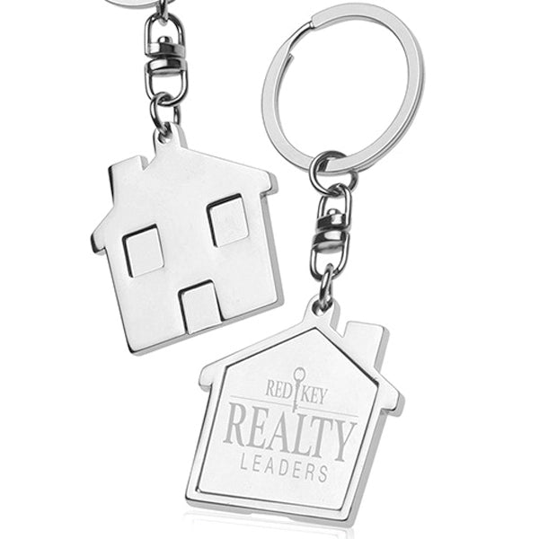 House Metal Keychain
