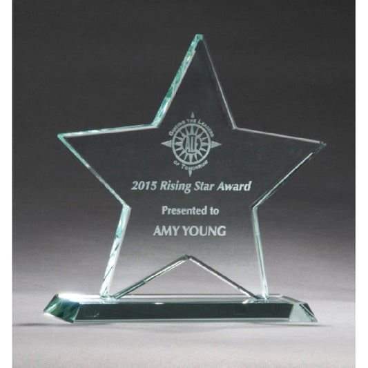 Jade Glass Star Award 5.75x5 7/8