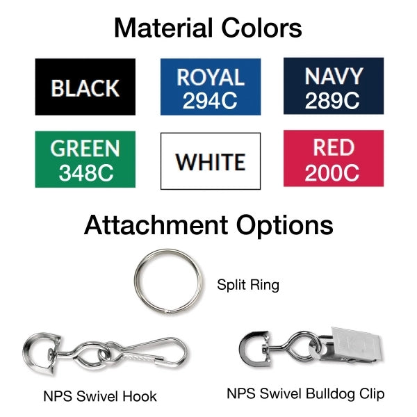 3/8" EconoWeave 1-Color Custom Silkscreen Lanyards