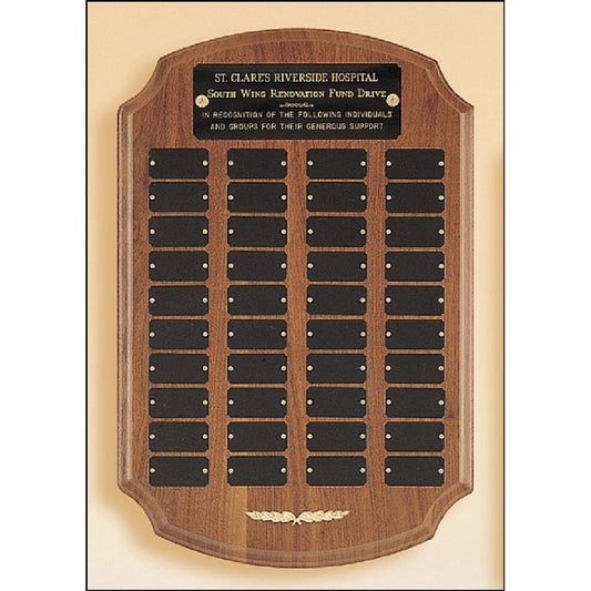 Walnut Ornate Perpetual Plaque 12x18