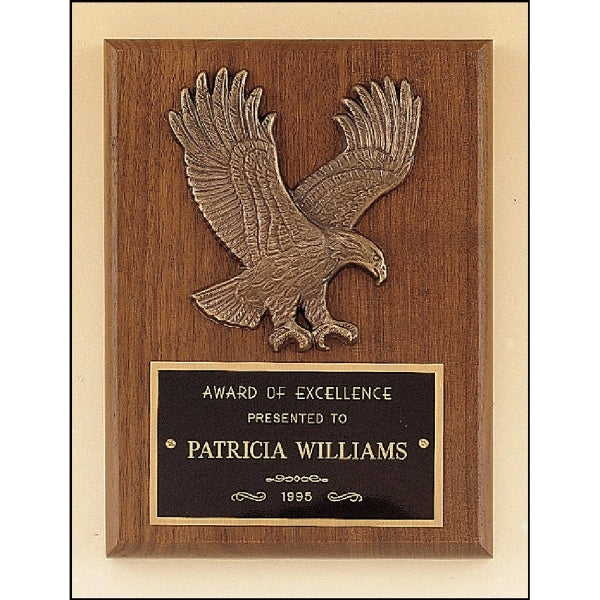 Walnut Plaque with Eagle Casting 6x8