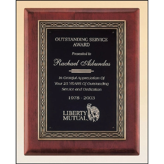 Rosewood Piano Finish Plaque 11x14